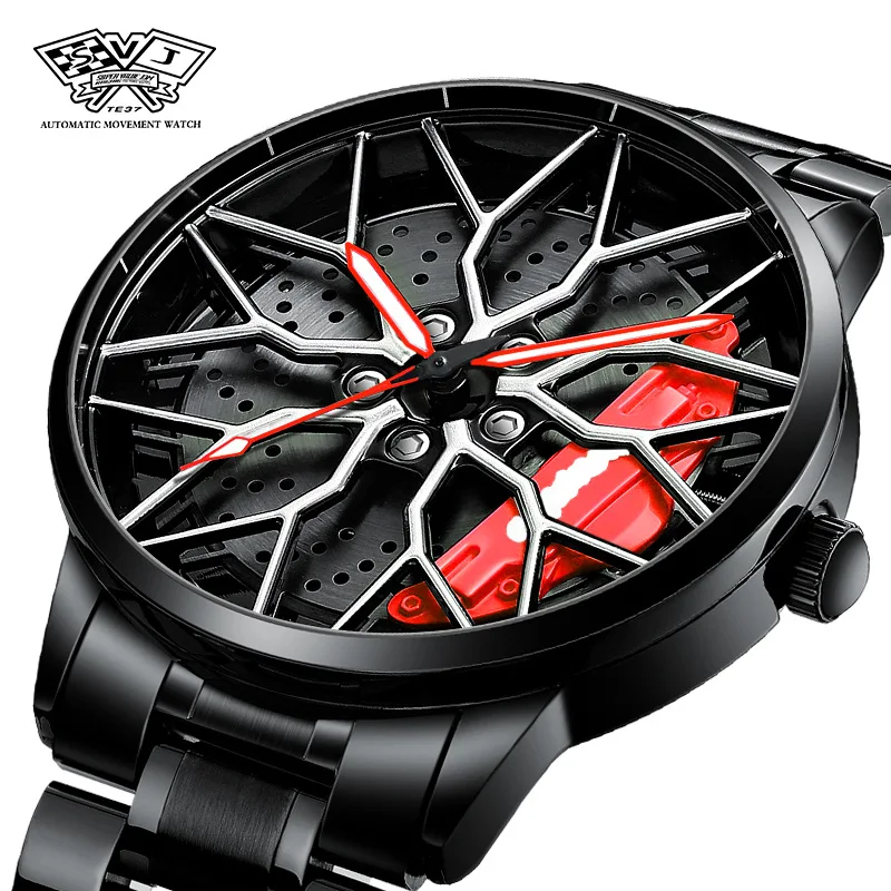 SVJ Wheel Hub Watch Three-dimensional Hollow Design Car Caliper Modified Watch Men Send Friends Limited Luxury