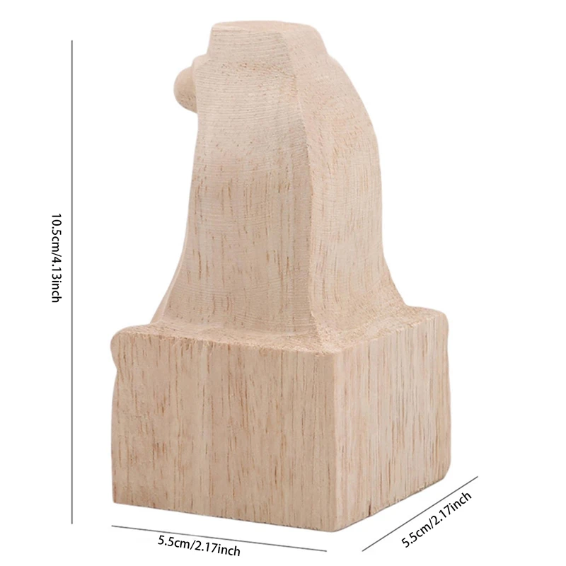 Pieds de Meuble Sculptés en Bois Massif, Style Européen, pour Siège de Meuble TV, 10x5.5cm, 1 Pièce