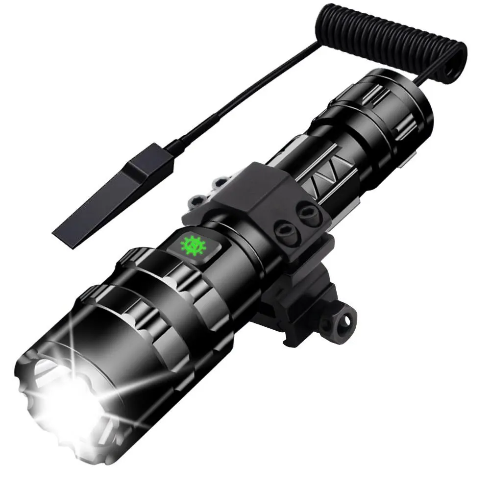 Professional Hunting Tactics Night Reconnaissance LED Flashlight L2 Lamp Beads Waterproof Rechargeable Outdoor Portable Torch