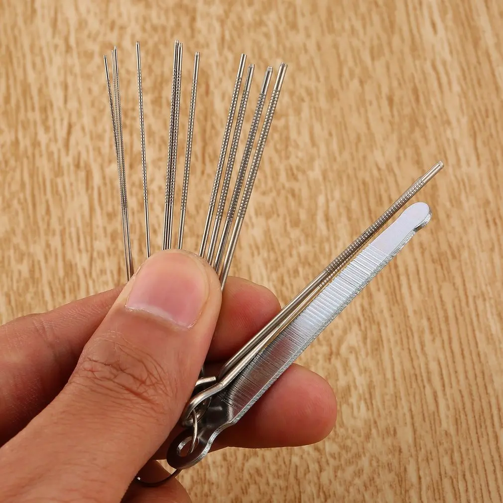 Portable Size DIY Guitar Repair Tools Guitar Nut Slotting File Saw Rods Slot Filing Set Luthier Replacement Accessory