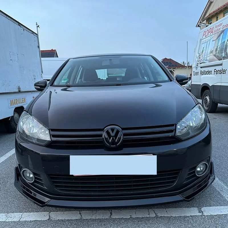 Dla VW Golf MK6 standardowy Golf 6 TSI TDI MPI przedni zderzak samochodowy spiller spilter przedni nakładka Spoiler Bodykit Tuning 2008-2013