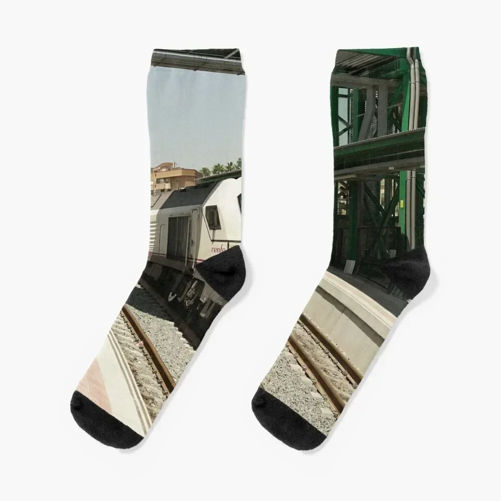 

Renfe commuter trains | Spain | Railway | Railway station Europe railways Socks moving stockings hiking Socks Woman Men's