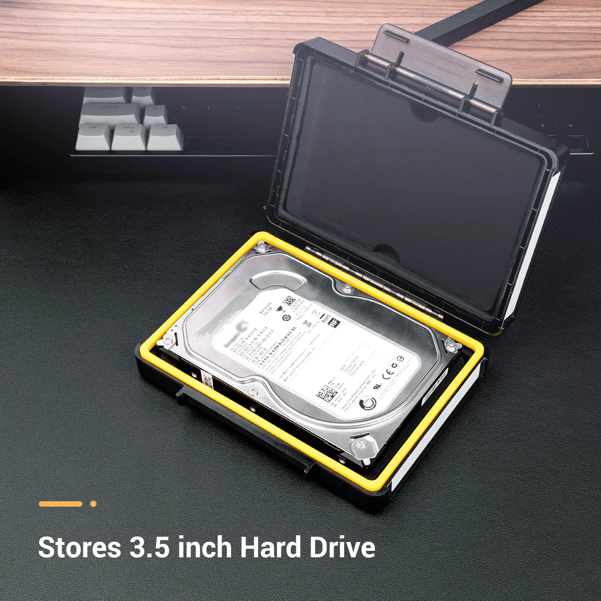 Portable Hard Drive Case Holder Organizer Protection Bag for 3.5 Inch Hard Drive Shockproof Dustproof Durable Hard Storage Box
