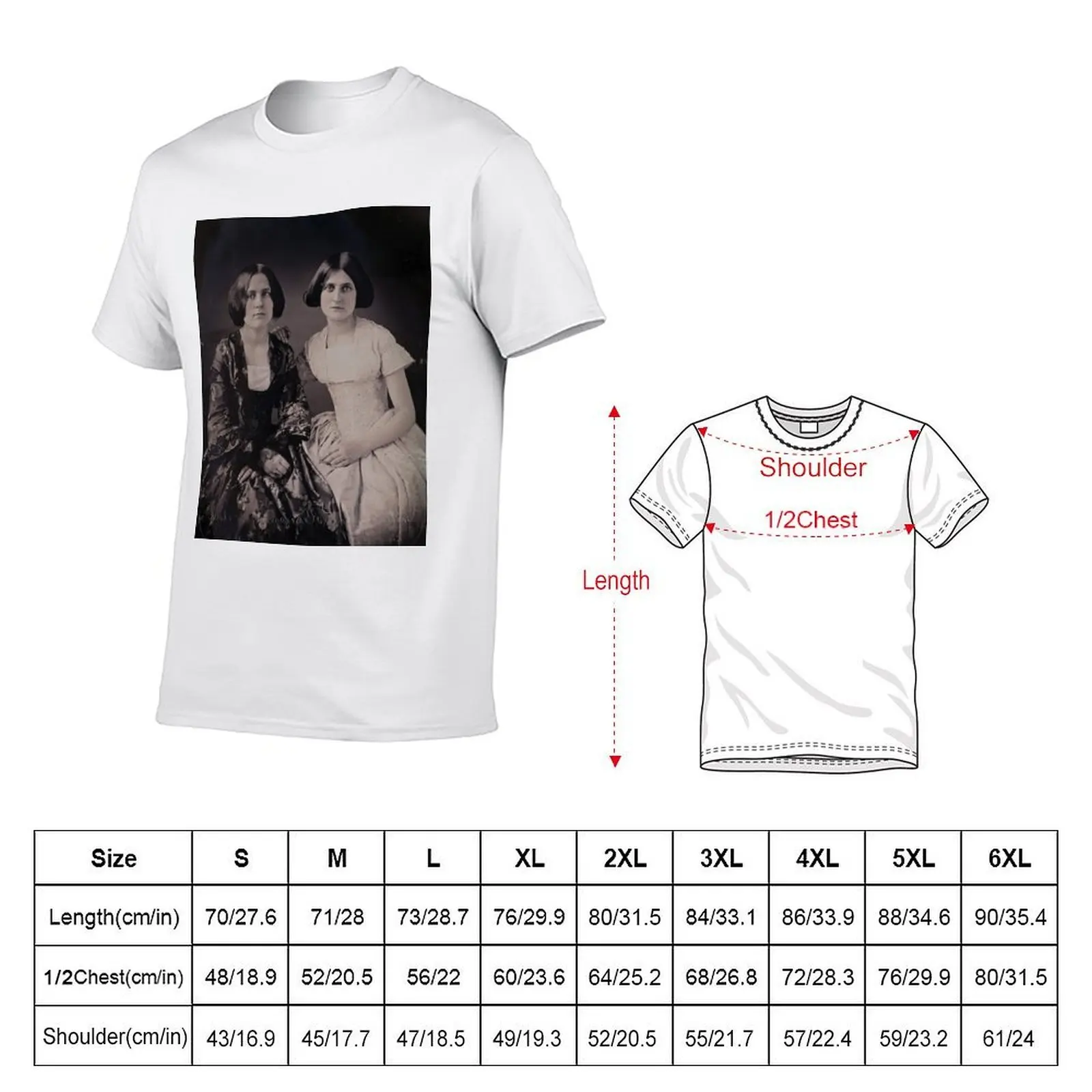Kate and Maggie Fox (1852) - 19th Century Mediums T-Shirt t shirts for man pack cotton t shirts for man pack white T-Shirt
