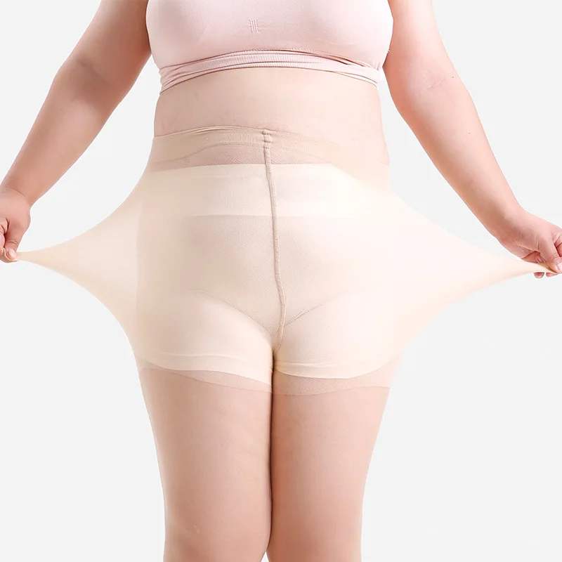Damen Übergröße 20 Denier Transparente Strumpfhose mit Hoher Taille, Nylon-Strumpfhose, Superelastisch XL-4XL, Große Größen für Kräftige Damen bis 150kg/330lbs – Detail 25