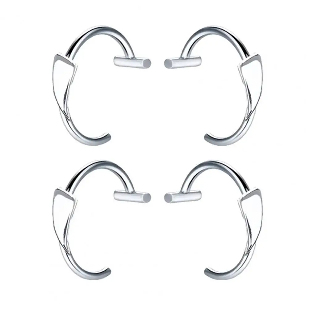 2PCS Trendy 10mm Stainless Steel Punk Clip on Fake Piercing Nose Wrap Lip Rings Unisex Nose Ring Women Men Tusk Body Jewelry