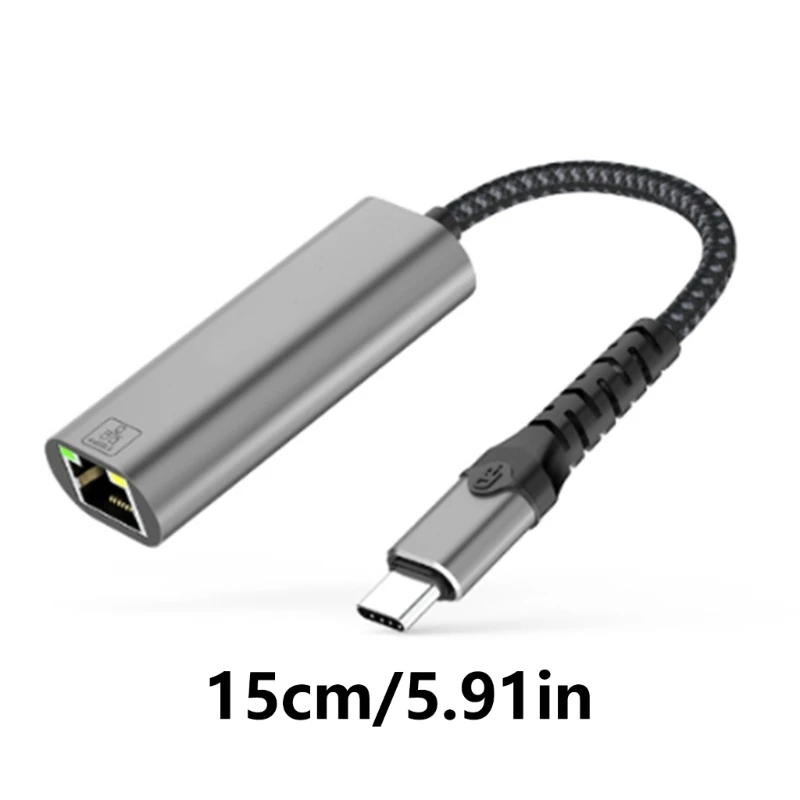 Hubs USB type C en aluminium vers convertisseurs d'adaptateur Ethernet RJ45 2,5 Gbit/s