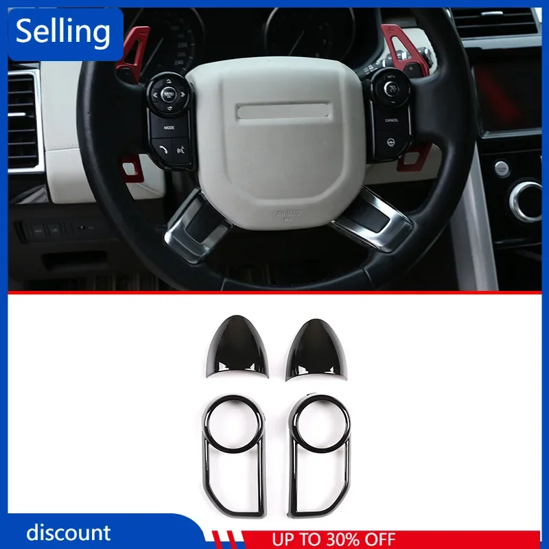 

Car Interior ABS Steering Wheel Button Cover Trim Accessories For Land Rover Range Rover Sport Vogue Evoque Discovery 5 2013-18