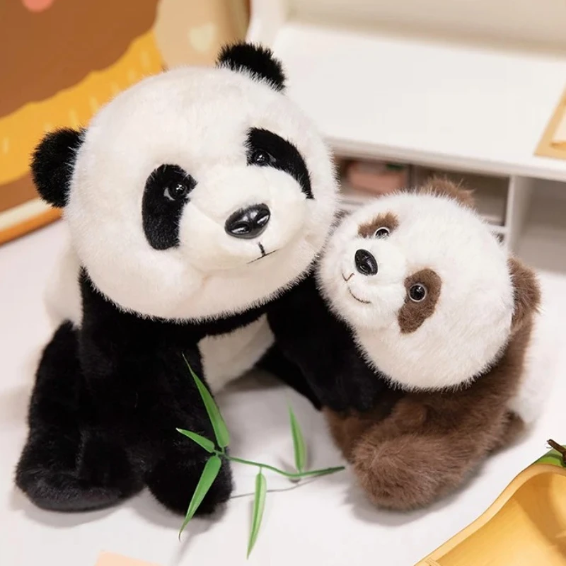 30 سنتيمتر لطيف الباندا الطفل ألعاب من نسيج مخملي Kawaii لينة رقيق دمية الحياة الحقيقية محاكاة ألعاب حيوانات وسادة النوم رفيق هدية عيد ميلاد