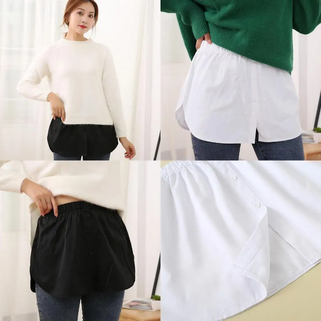 

31BF Женская рубашка, блузка, удлинитель, искусственный верх, нижняя юбка с накладным подолом