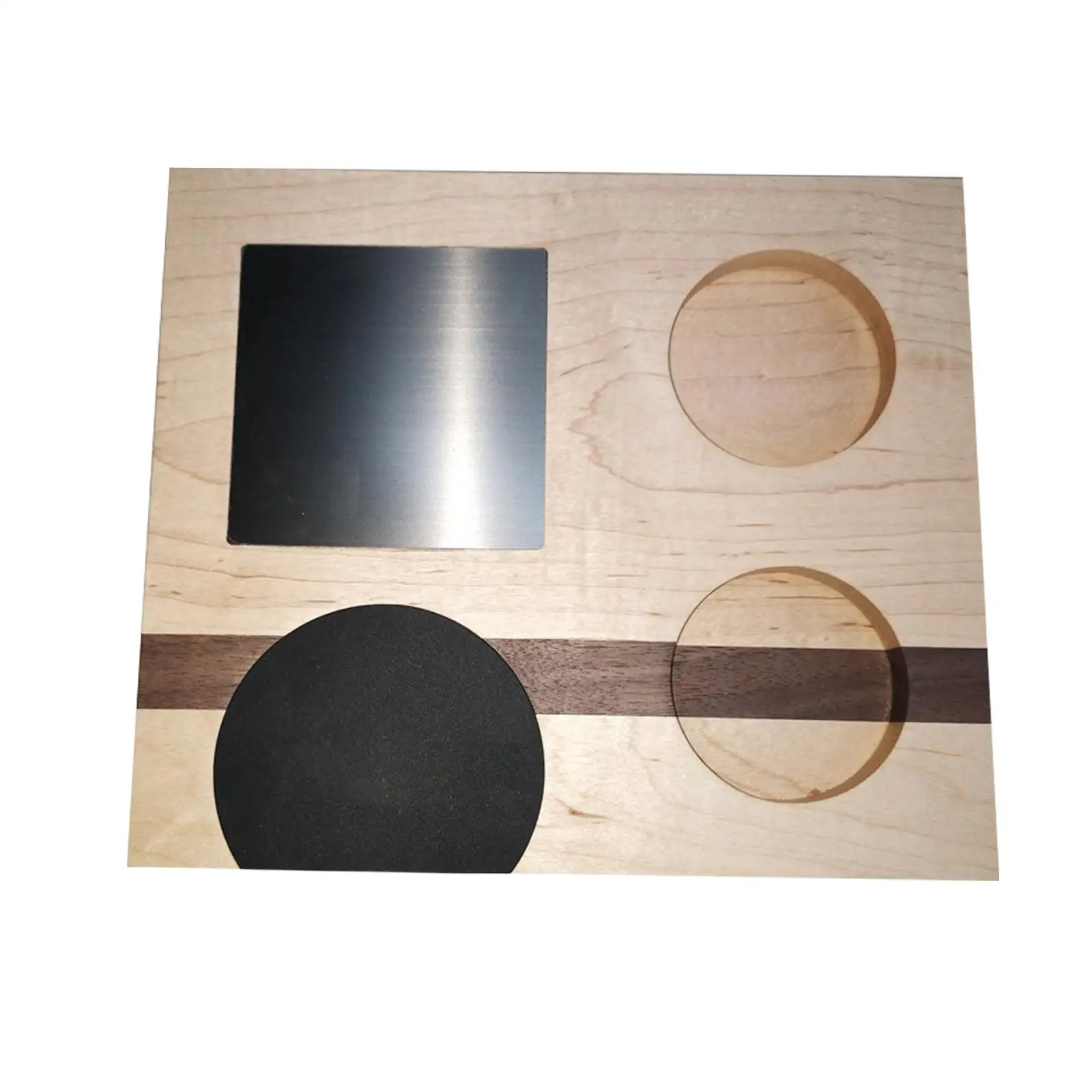 Base de manipulación de café expreso de madera, estación de manipulación, almohadilla antideslizante para pies, parte inferior estable