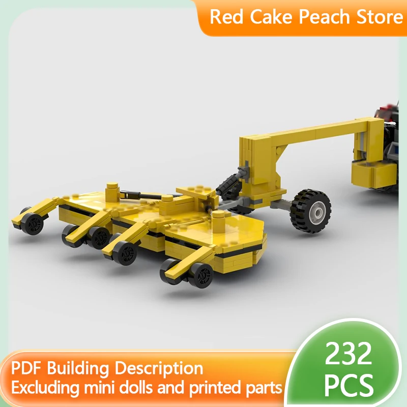 

Модель городской автомобиль MOC, строительные кирпичи, косилка с боковым рычагом, модульная технология, детские праздничные подарки, сборные игрушки, костюм