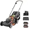 

40V 17" Cordless Lawn Mower for Small Yards, 2-in-1 Battery Lawn Mower Cuts Quiet, Compact & Lightweight Push | USA