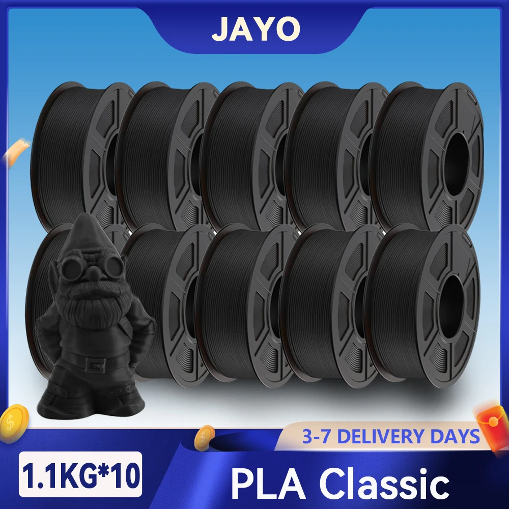 

JAYO 3D PLA Classic (High Speed Matte PLA) Filament 1.75mm 30mm/s - 600mm/s Print Range High Flow Speedy 3D Printer Filament