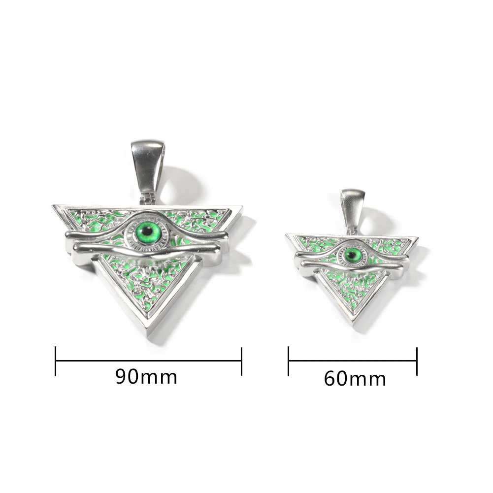 THE BLING KING Millennium Building Block Pendant Iced Out Cubic Zirconia Classic Card Pyramid Pendant Necklace Hiphop Jewelry