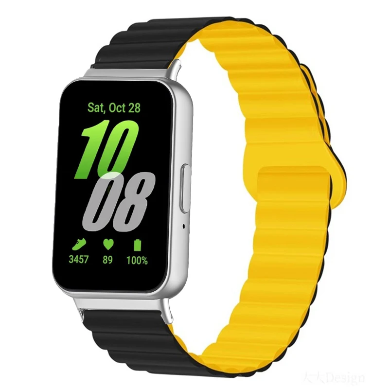 حزام مغناطيسي لساعة سامسونج جالاكسي فيت 3 الرياضية من السيليكون لساعة سامسونج جالاكسي فيت 3 إكسسوارات كوريا للرجال والنساء #3