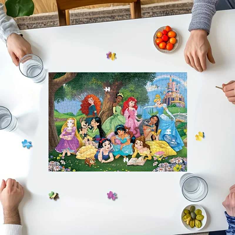 1000 Stück Disney Princesses Mosaik-Puzzle mit Belle, Jasmin, für Ariel, Aschenputtel, Schneewittchen und mehr – herausforderndes Lar