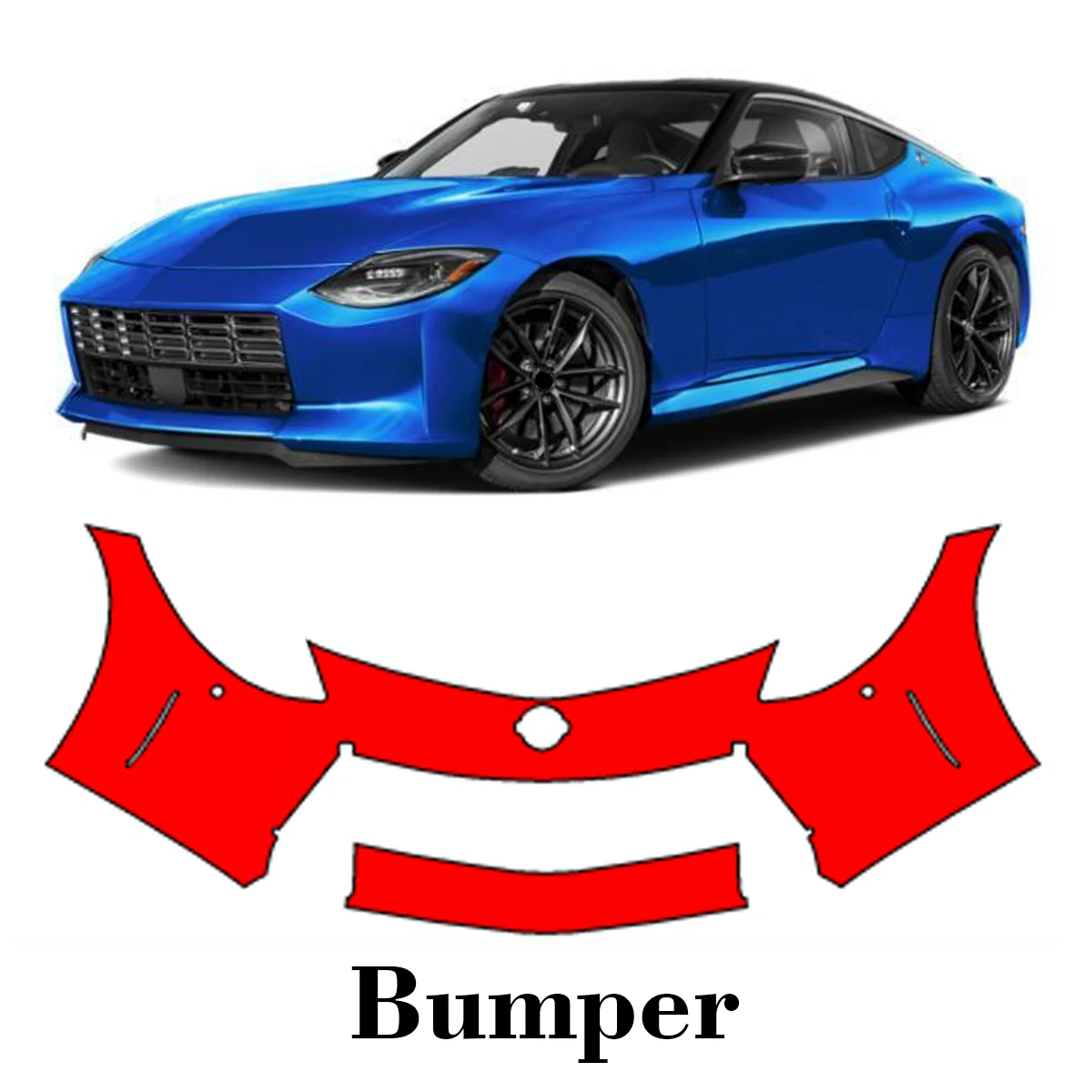 

Автомобильная предварительно вырезанная защитная пленка для краски, передний бампер, защита от царапин, внешний ТПУ PPF для Nissan Z 2023-2025