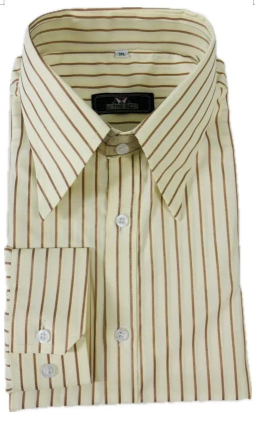 Koszula męska wysokiej klasy moda retro luksusowa marka wysoka tekstura długa koszula ze spiczastym kołnierzem wersja na zamówienie Camisas de Hombre