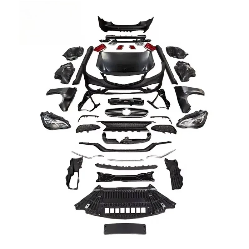 

BR C-Body Kit 2009-2012 for W212 Upgrade to E63 Body Kits 2013-2015 with Front and Rear Bumper Headlight