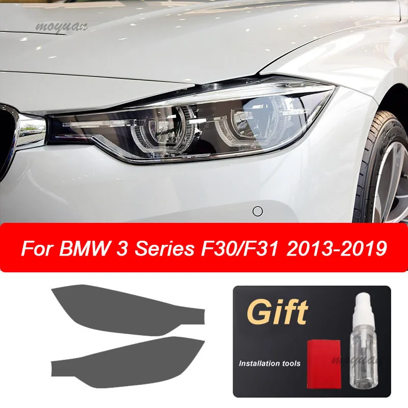 For BMW F30 F31 G20 F10 F11 G30 F40 F32 F22 F36 F07 F34 G32 G11 G15 Car Headlight Tint Smoked Black Protective Film TPU Stickers