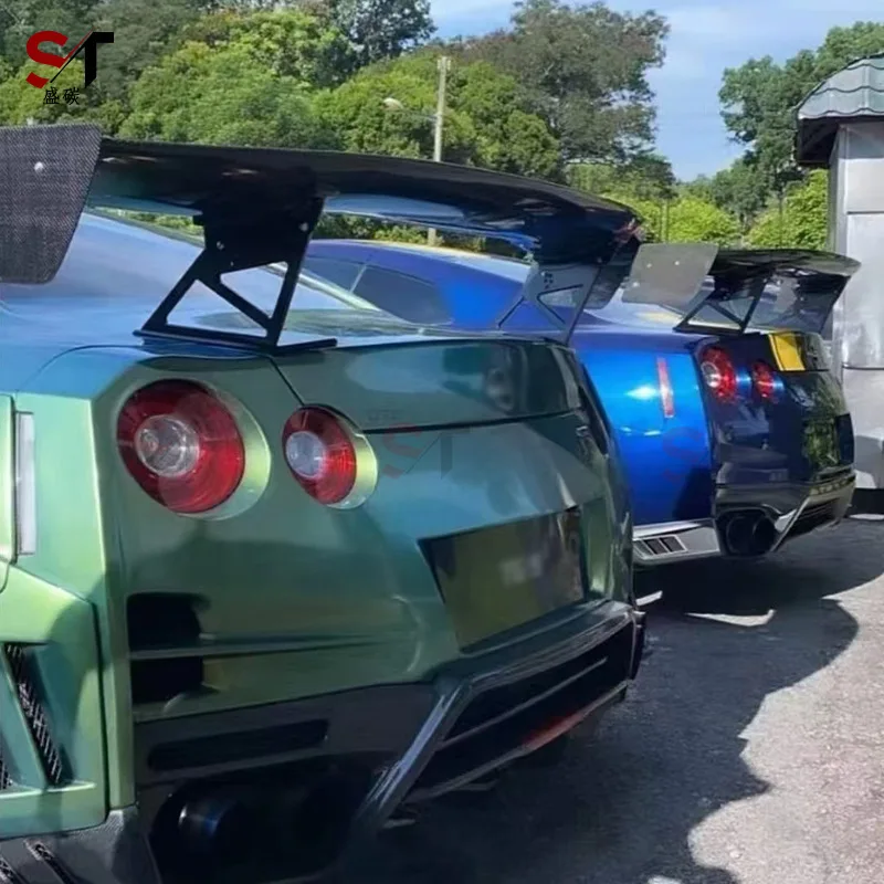 Odpowiedni do Nissan GTR R35 ARR tylny spojler z włókna węglowego wspornik mocujący skrzydło aerodynamiczne modyfikacja dekoracja samochodu