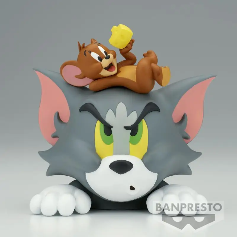 Bandai Original Tom and Jerry Miękka gumowa lalka vol.1 Anime Figurka akcji Zabawki dla chłopców Dziewczynki Dzieci Prezenty urodzinowe Model