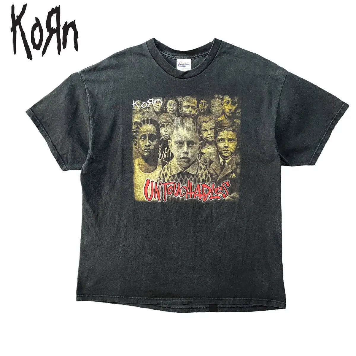 00S KORN DISTURBED Vintage Untouchable Rock T shirt POP SUX TOUR2002 Men s XL