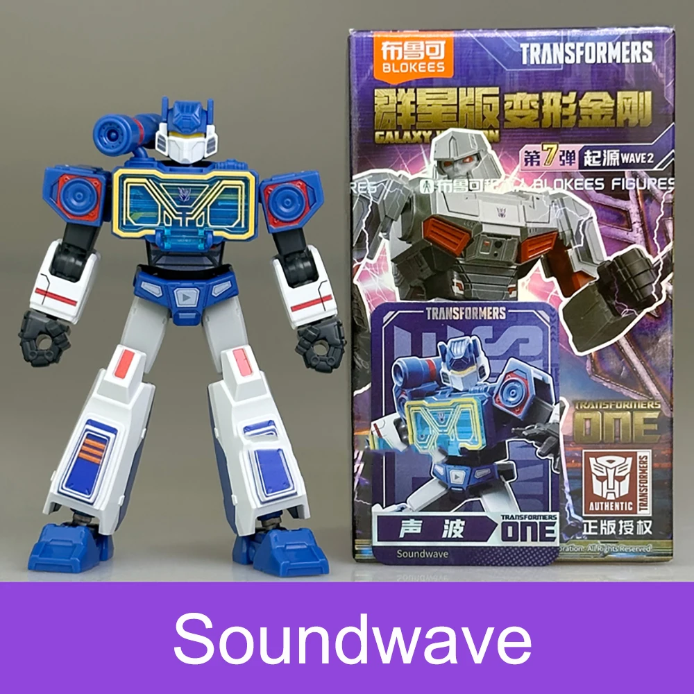 In-Stock Blokees Transformers Galaxy Version Phase 7 Orion Pax, Elita-1, Alpha Trion, Starscream and Megatron 10cm Assembly Toys