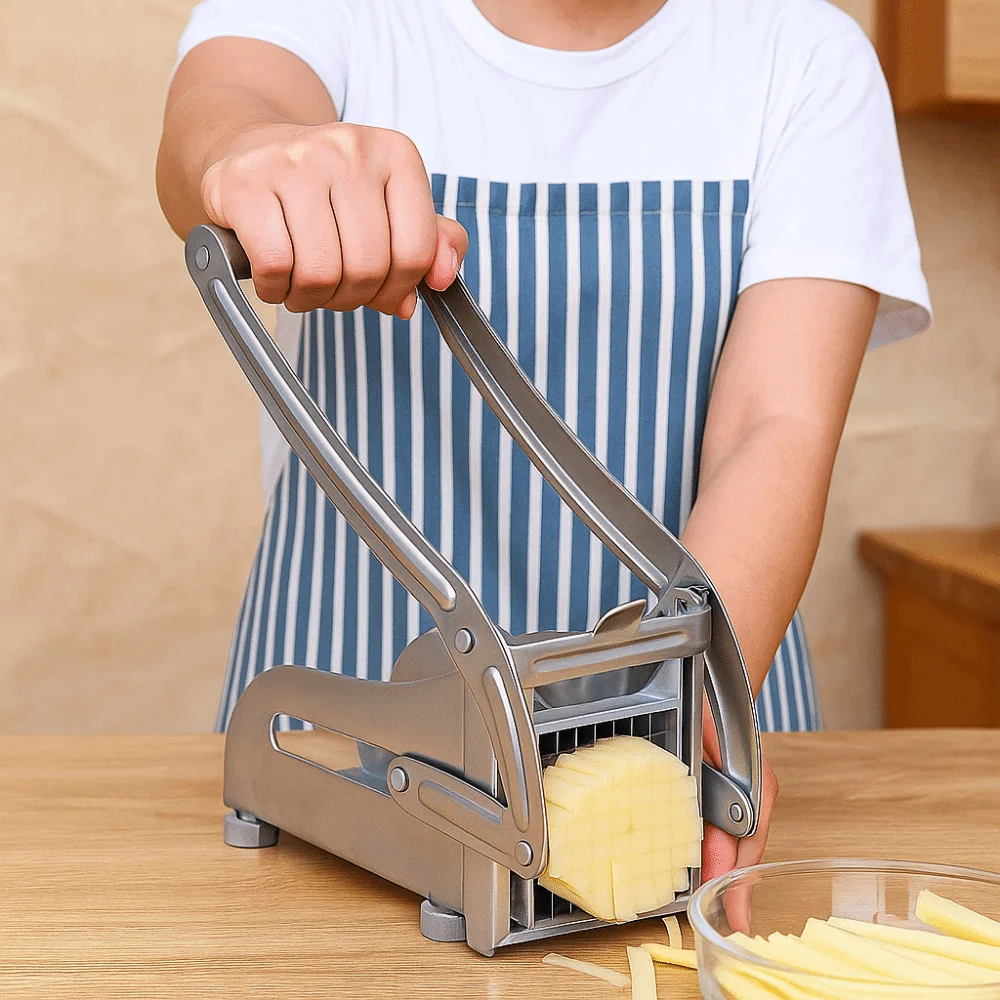 Stainless Steel Manual Potato Cutter Silver 36/64 Hole Potato Slicer Rust-proof French Fries Cutter Machine Fruits Cutting