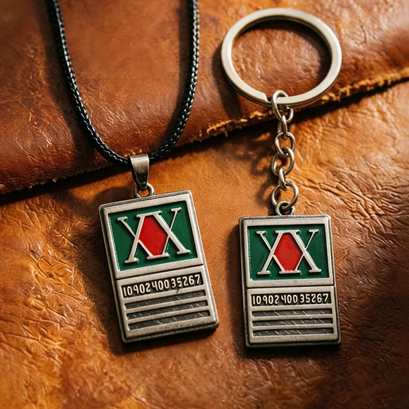 Hunter X Hunter Anime GON FREECSS Classic Hunter License Metal Card Tag Keychain - Collectible Cartoon Fans Jewelry Accessories