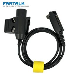U94 to 7.1 Tactical Headset PTT for SEPURA STP8000 STP8030 STP8035 STP8038 STP8040 STP8080 STP9000 Two Way Radio Walkie Talkie