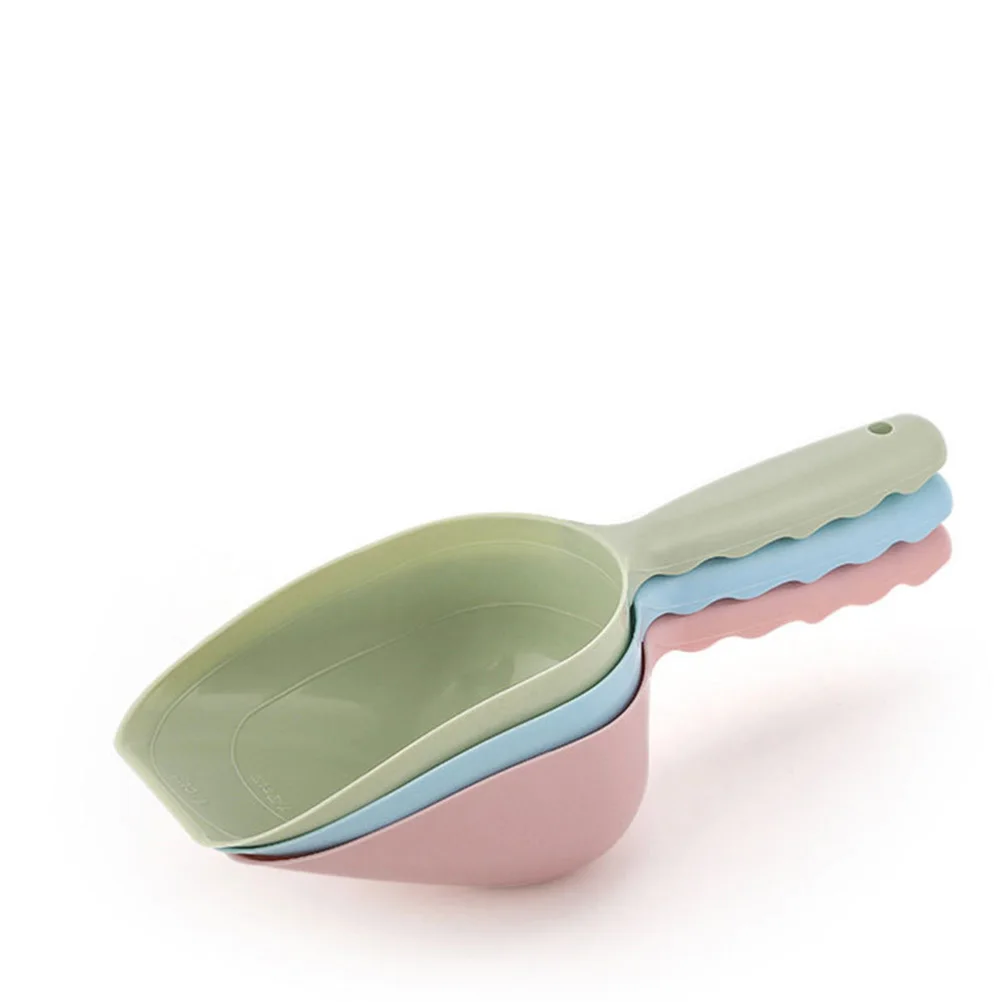 

3Pcs Pet Food Scoop Household Feeding Shovel Durable Easy Dog Food Spoon Portable Colors Pet Feeding Tools