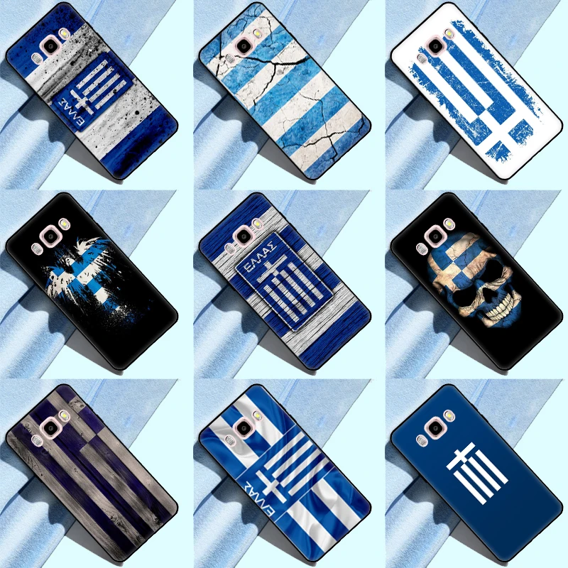 Greece Greek National Flags Case For Samsung Galaxy J4 J6 Plus J3 J5 J7 2016 A3 A5 2017 A9 J8 A6 A8 Plus 2018 Cover