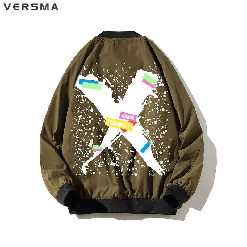 Versma japonês designer de beisebol bomber jaqueta casaco masculino feminino plus size primavera graffiti impresso jaquetas dos homens casacos dropshipping