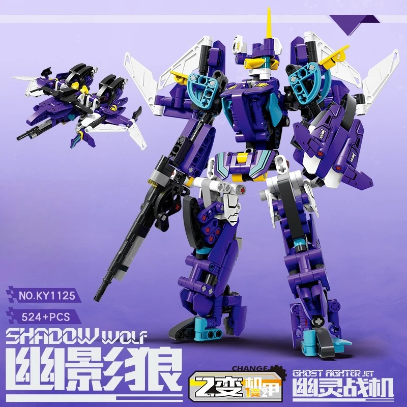 Conjunto de blocos de construção Mecha de transformação de robô - brinquedos criativos de partículas pequenas para diversão de montagem infantil