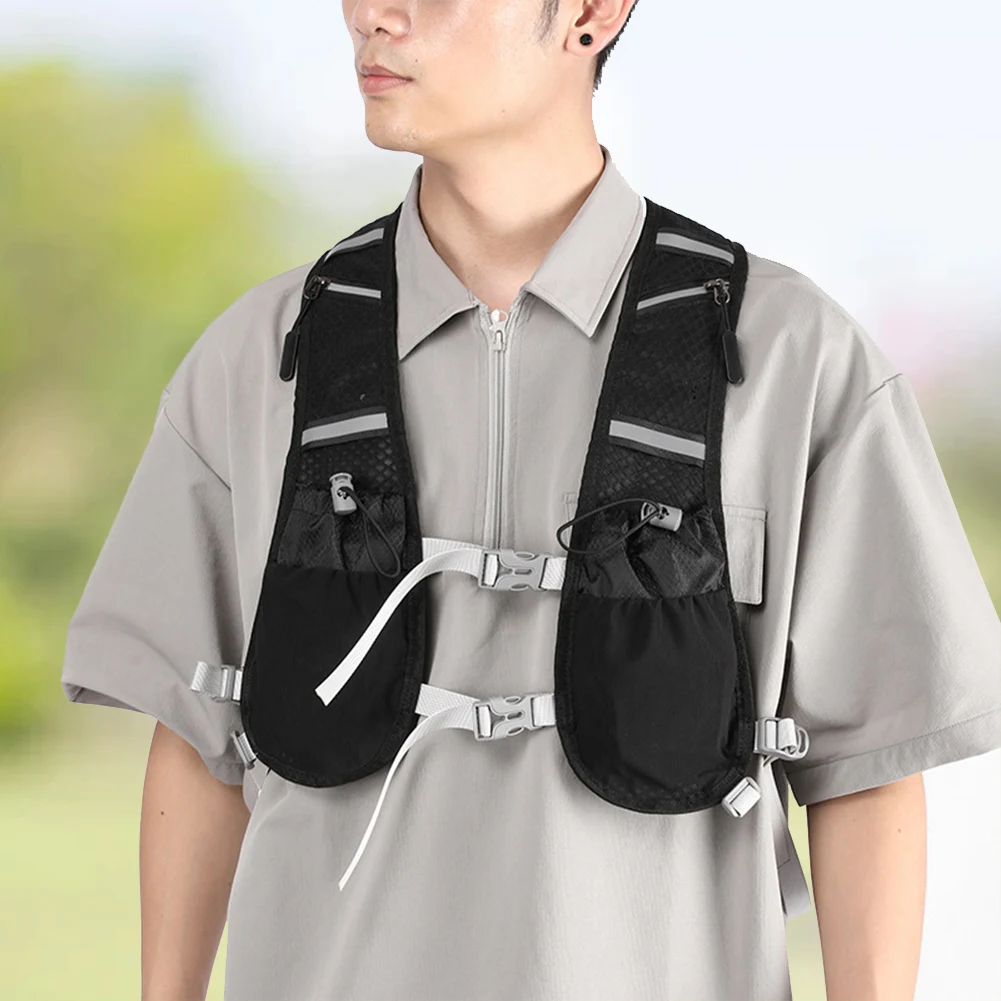 

Жилет для бега с гидратацией, держатель для телефона для бега, жилет с несколькими карманами, походный жилет, легкий велосипедный рюкзак для мужчин и женщин