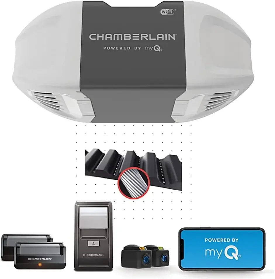 Smart Quiet Belt Drive Garage Door Opener, cinza, frete grátis