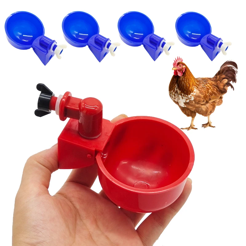 

2/10pcs Chicken Drinking Bowl Drinking Water Quail Poultry Automatic Water Dispenser Duck and Pigeon Free Range Chicken