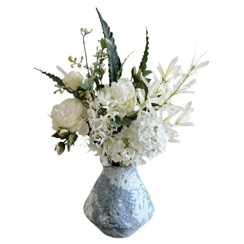 

Desktop simulation flower ornament dining table decorative art flower arrangement home light luxury high-end bouquet