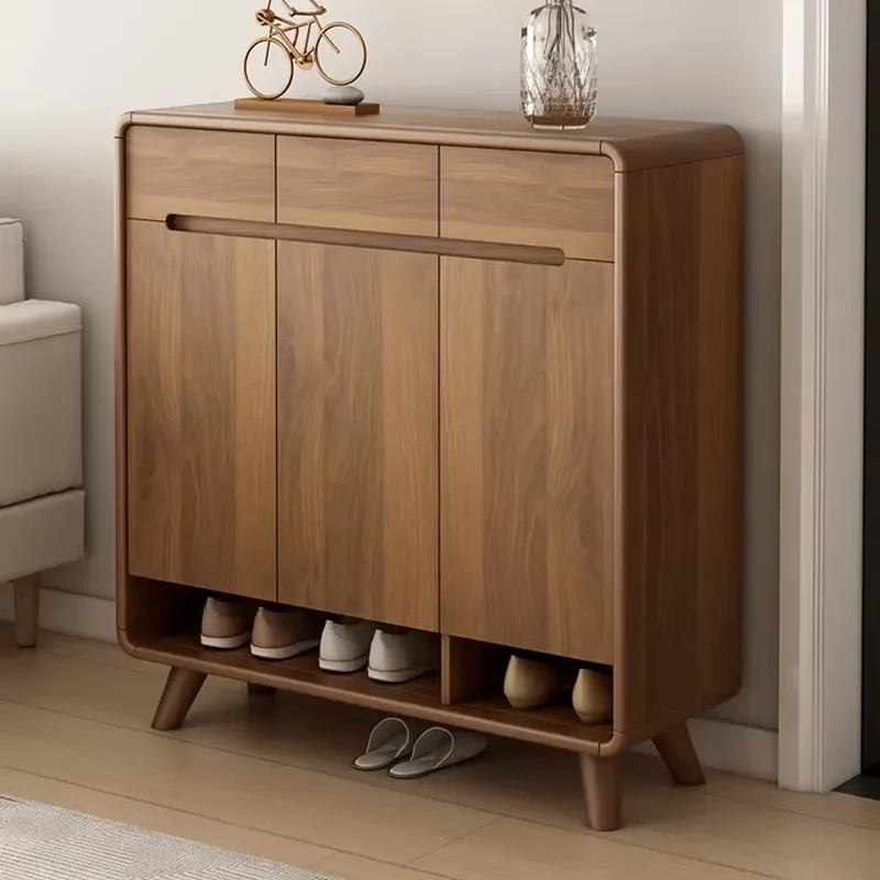 Hot Selling Durable Eco-Friendly Modern Wooden Shoe Cabinet with Dust-proof Storage 24-35 Pair Capacity