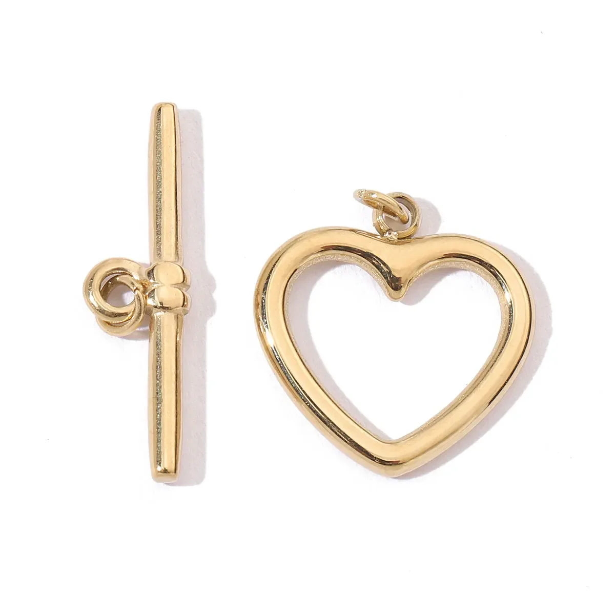 3pcs/Lot Fashion Stainless Steel Hexagon Heart Magnetic Buckle OT Clasps for DIY Necklaces Bracelets Making