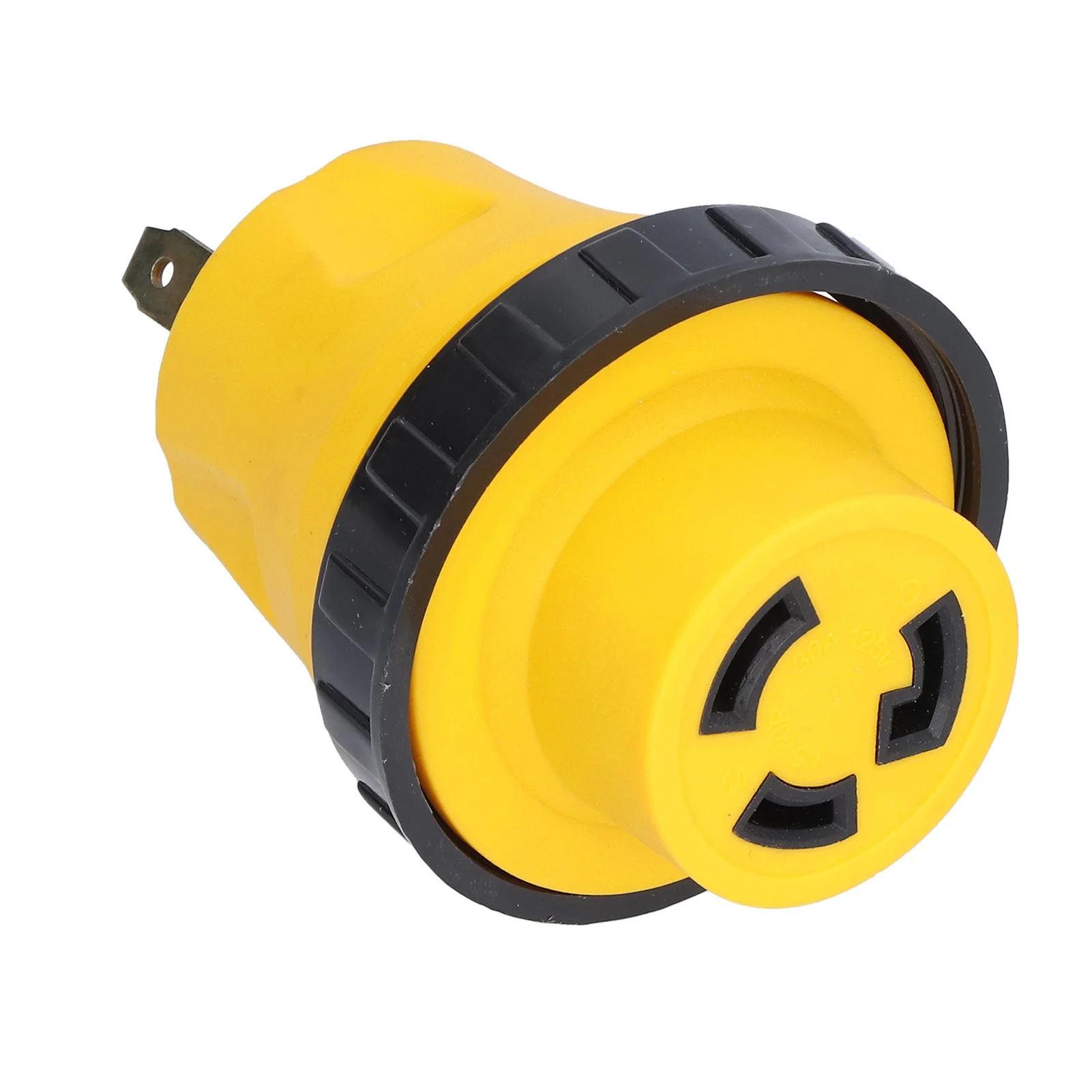 30A RV Plug TT‑30P to L5‑30R Copper Internal Wire Reliable Weatherproof Corrosion Resistant RV Plug Adapter