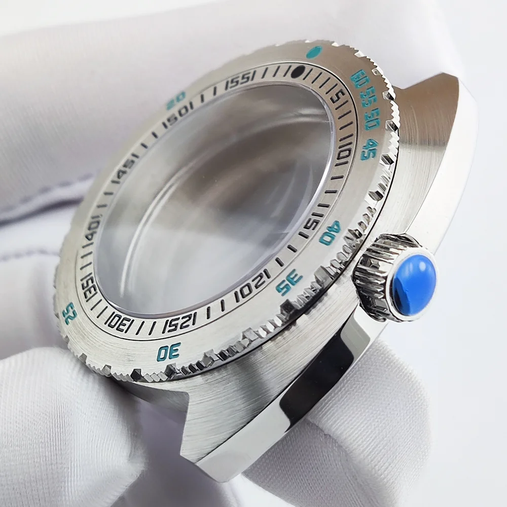 NH35 حالة الياقوت الفولاذ المقاوم للصدأ أذن البحر SKX007/SRPD حالة يناسب NH35/NH36 ساعة يد تعمل بالحركة أجزاء اكسسوارات 28.5 مللي متر الطلب