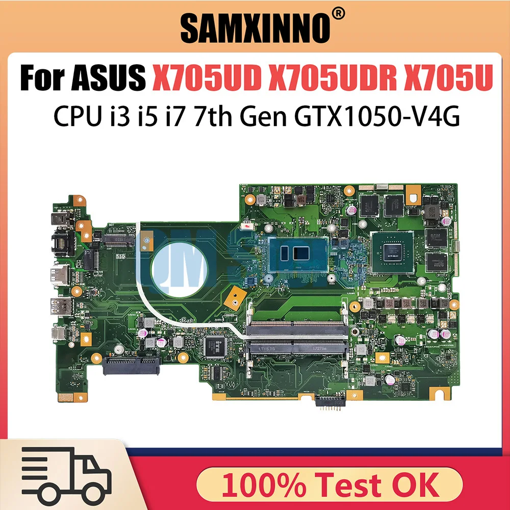 

X705UD Notebook Mainboard For ASUS VivoBook X705UDR X705U Laptop Motherboard i3 i5 i7 7th Gen CPU GTX1050 DDR4