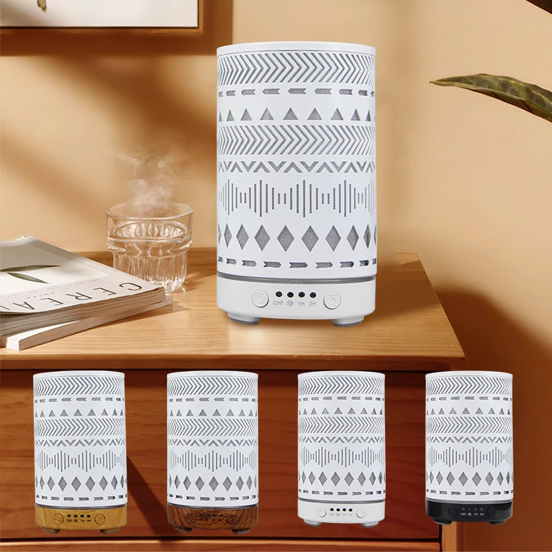 سطح المكتب ضوء الزخرفية ليلة السرير الجدول ضوء توقيت ناشر رائحة مرطب الهواء بالموجات فوق الصوتية مع أضواء LED 7 ألوان