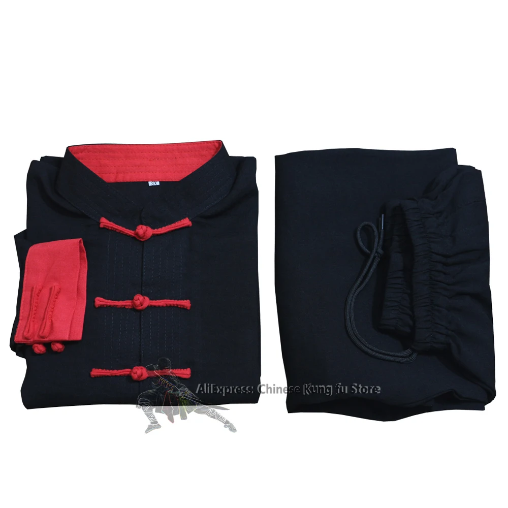 

25 colors cotton linen tai chi suit chinese kung fu uniform wing chun martial arts jacket and pants custom tailored