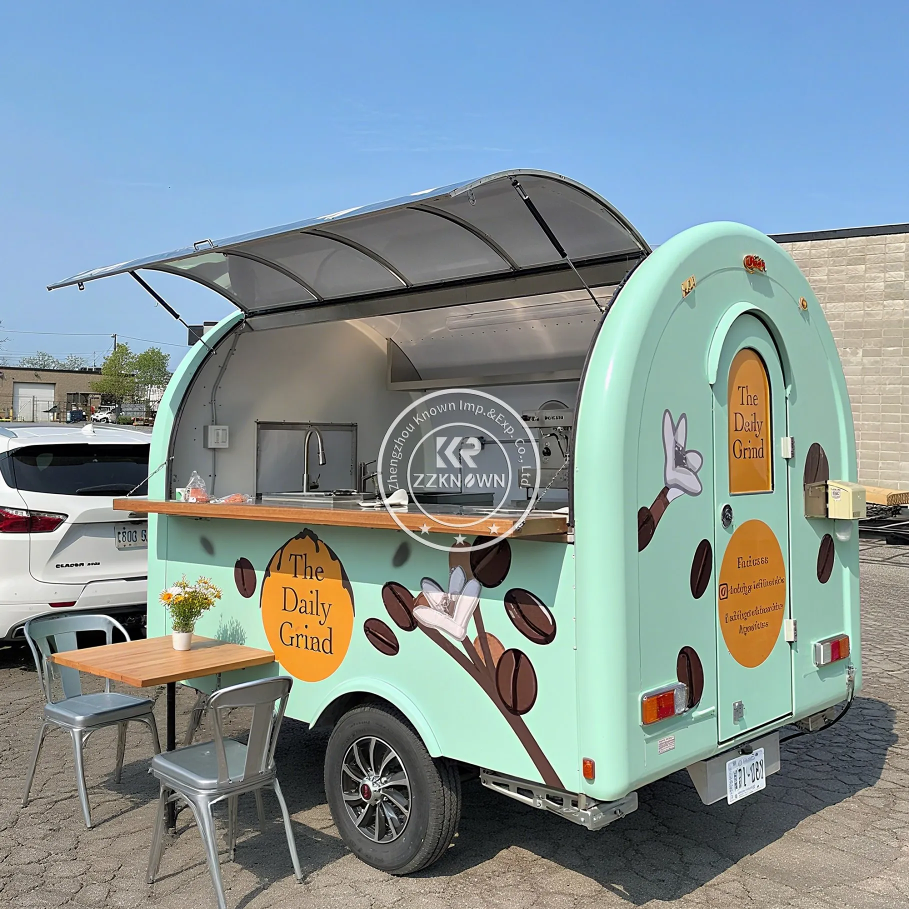 Street Food Truck Catering Trailer Concession Mobile Shawarma BBQ Coffee Fast Food Truck Trailer With Full Kitchen Equipments