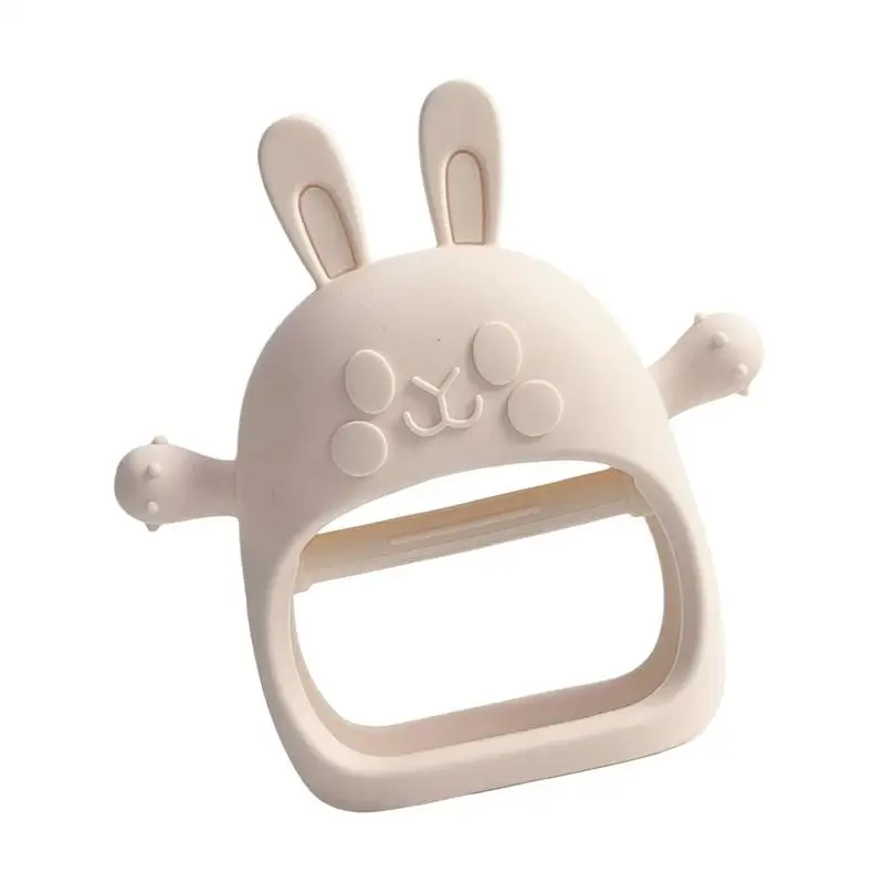 Rabbit Teether Toy Bunny Design Children Teeth Grinding Toy Silicone Animal Teether Food Grade Silicone Teether For Babies 3-12