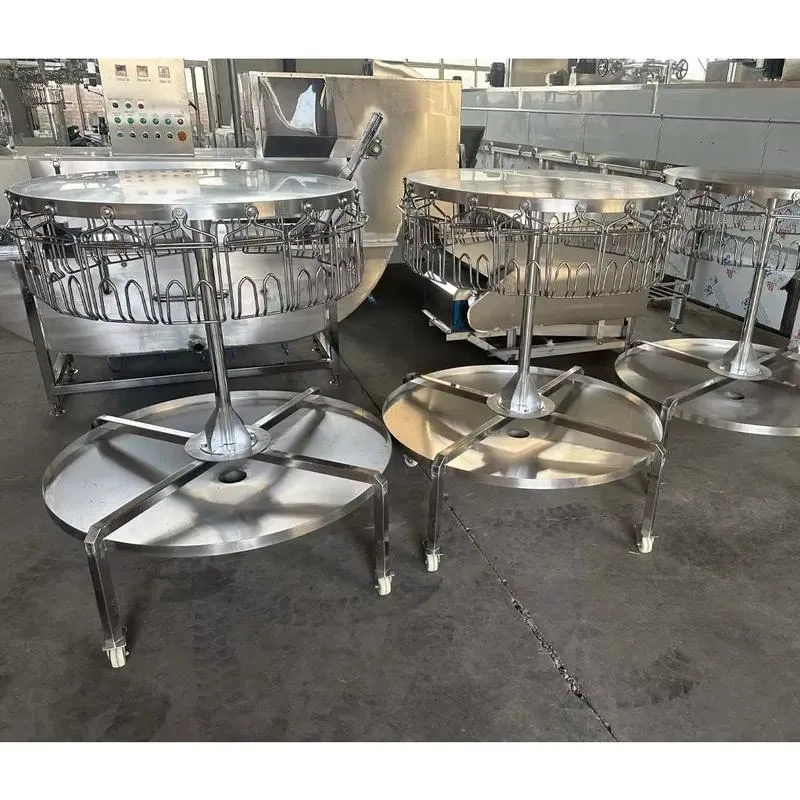High Speed Industrial Poultry Slaughterhouse Manual Rotation Visceral Cleaning Table Professional Farm Equipment